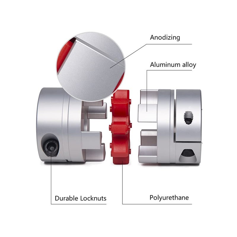 Sinoblu Store Aluminium Plum Flexible Shaft Coupling Diameter 25mm Length 30mm Connector Flexible Coupler for 3D Printer CNC Machine and Servo Stepped Motor (D25 L30, 5-5mm) - Image 5